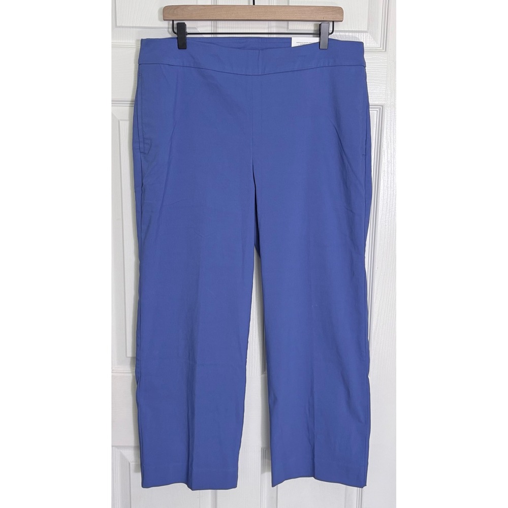 Chico's Brigitte So Slimming Straight Leg Crop Pants 14R Blue 2.5R NWT